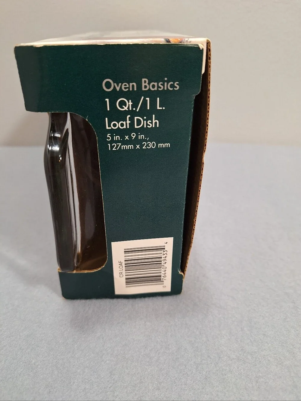 NOS  Vintage 90s Anchor Hocking 9x5 Inch 1 QT Glass Bread Pan In Box USA